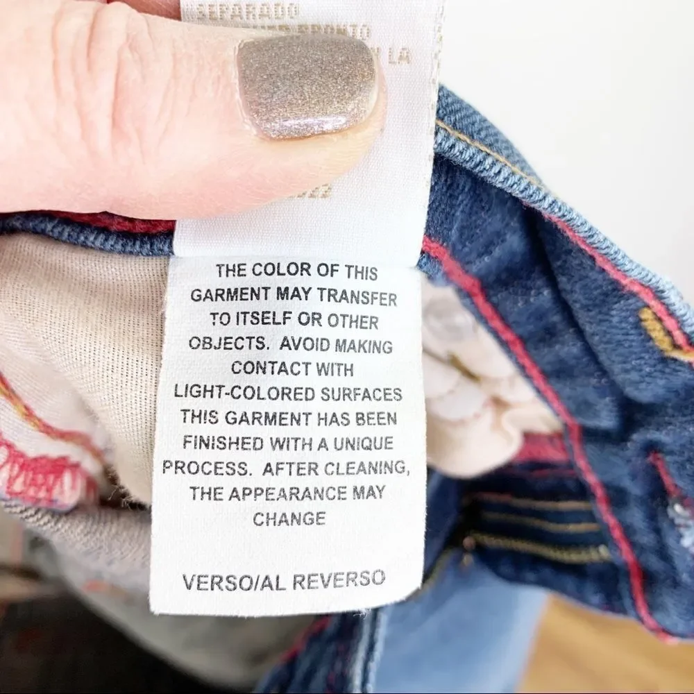 Tommy Hilfiger Junior Distressed Jean Skirt‎ w/Star Embroidery Sz 3